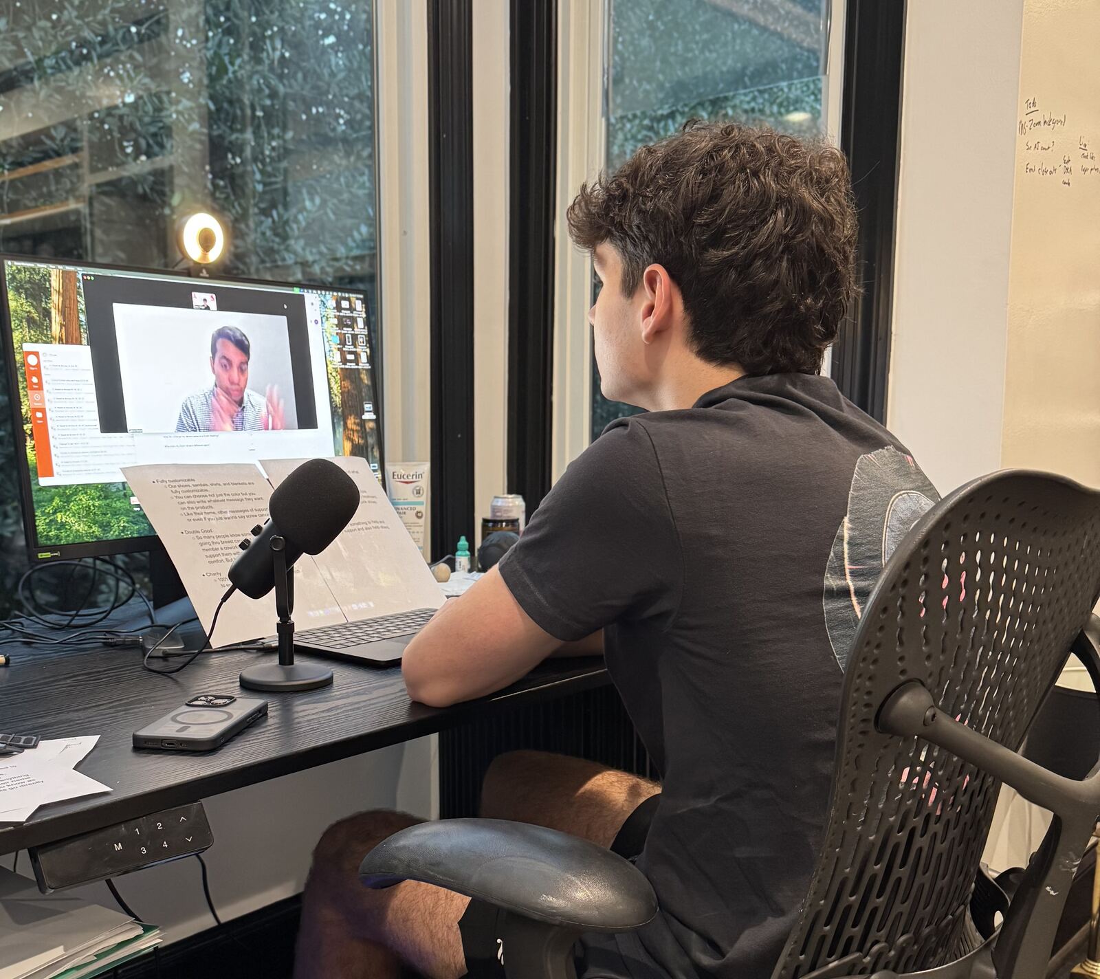 Taping my first interview